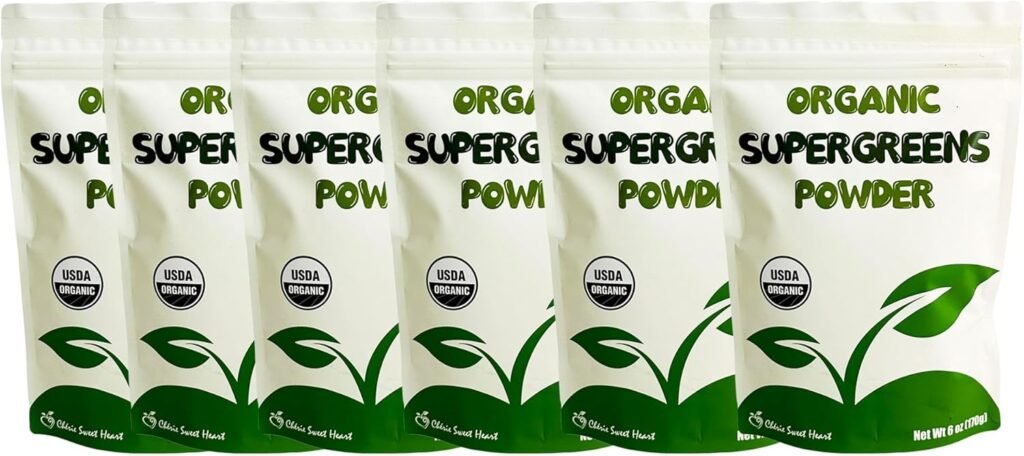 Cherie Sweet Heart Supergreens Powder - Green Superfood - Organic Greens Powder Super Greens - Smoothie Powder - Superfood Powder - Powdered Greens - 6 oz Super Greens Powder - 34 Servings